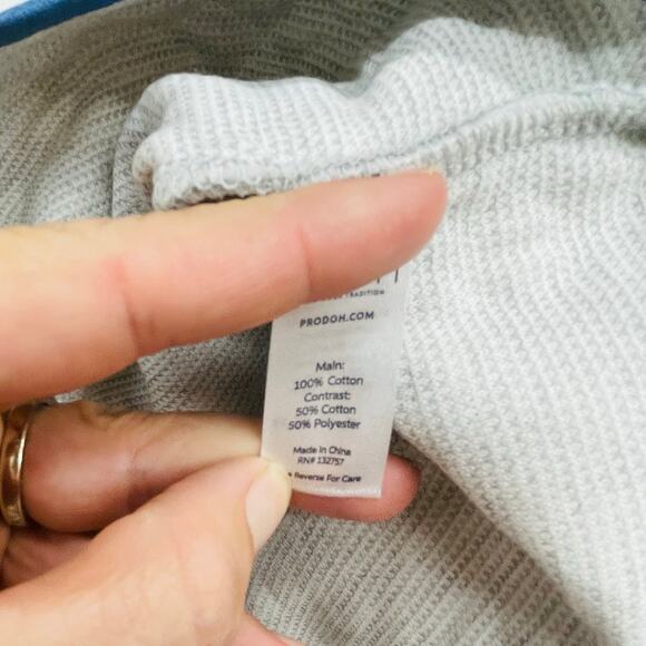 NWT Prodoh S (8/10) Gray Quilted Zip Pullover - Picture 5 of 5